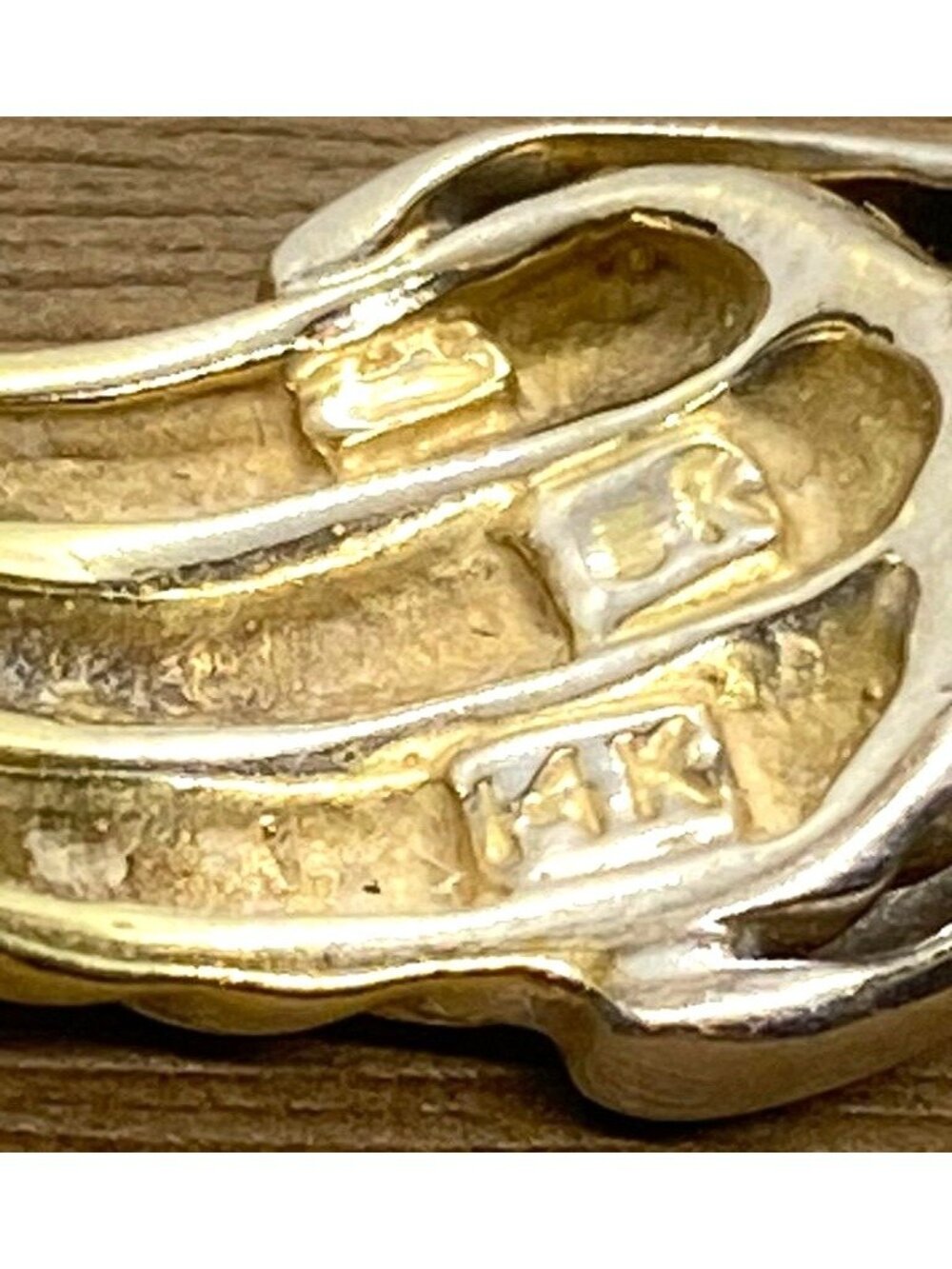 David Yurman 14K White and Yellow Gold Triple Cable X Ring Size 6.5 - Picture 2 of 9